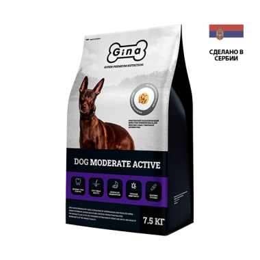 GINA Dog Moderate Active для взрослых собак с умеренной активностью.