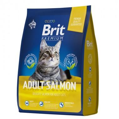 Brit Premium Cat Adult Salmon. Полнорационный сухой корм премиум класса с лососем для взрослых кошек