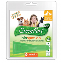  GREEN FORT Neo Биокапли от блох и клещей для кошек и собак до 10 кг