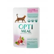 "Optimeal" защита иммунитета консервированный корм для кошек с ягненком и овощами в желе