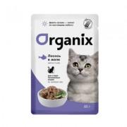 ORGANIX паучи для стерилизованных: кошек лосось в желе