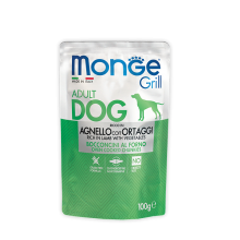Monge GRILL GRILL POUCH AGNELLO для взрослых собак с ягненком и овощами, 100 гр.