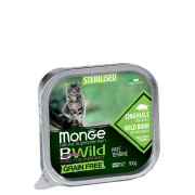 Monge Cat Bwild из мяса кабана с овощами для стерилизованных кошек 100 гр