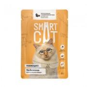 Smart Cat для взрослых кошек и котят: кусочки курочки с тыквой в нежном соусе