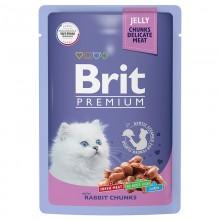 Brit Premium Пауч для котят кролик в желе
