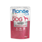 Monge GRILL POUCH MANZO для взрослых собак с говядиной, 100 гр.