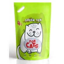 Наполнитель FOR CATS с ароматом зеленого чая