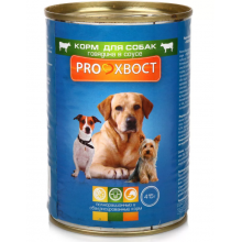 Консервы для собак PROхвост говядина, 415 гр