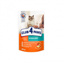 Club 4 Paws Премиум консервированный корм  для стерилизованных кошек (20+4) 1,92 кг