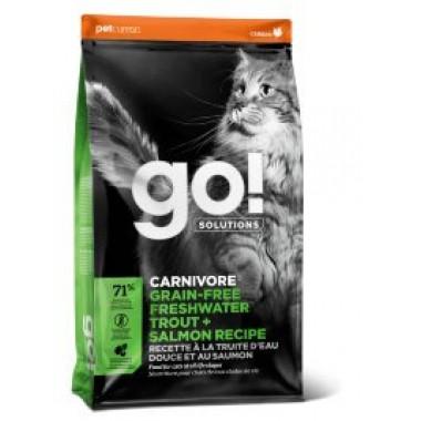 GO Беззерновой корм для котят и кошек с Чувств.пищеварением: Форель, Лосось (Sensitivity) 1 кг. весовка