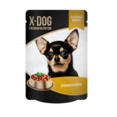 X-DOG консервы для собак из курицы в соусе, 85гр.