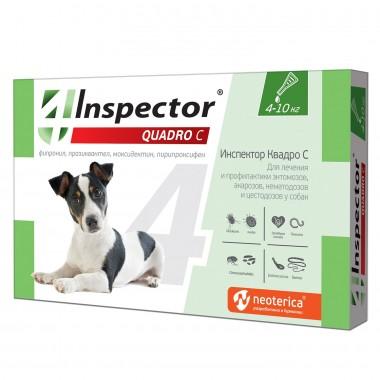 Inspector Quadro капли для собак от паразитов (4-10кг)