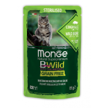 MONGE CAT BWILD Chunkies Sterilised Boar (пауч 85 г) кусочки с мясом кабана для стерилизованных кошек