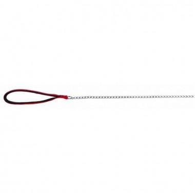 Поводок-цепочка "TRIXIE" для собак из металла, красный  14013