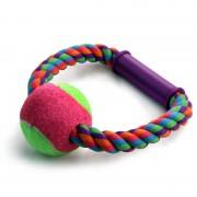 Игрушка для собак "Верёвка-кольцо с ручкой, мяч", d65/165мм