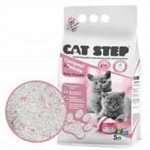 Комкующийся минеральный наполнитель для котят CAT STEP Compact White Baby Powder, 5 л