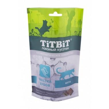 TiT BiT Хрустящие подушечки для кошек с мясом утки для чистки зубов