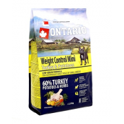 Корм Ontario для собак малых пород Контроль веса с индейкой и картофелем, 1 кг