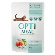 "Optimeal" защита иммунитета консервированный корм для котят с курицей 