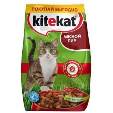 Kitekat "Мясной пир" - сухой корм для взрослых кошек 1 кг.
